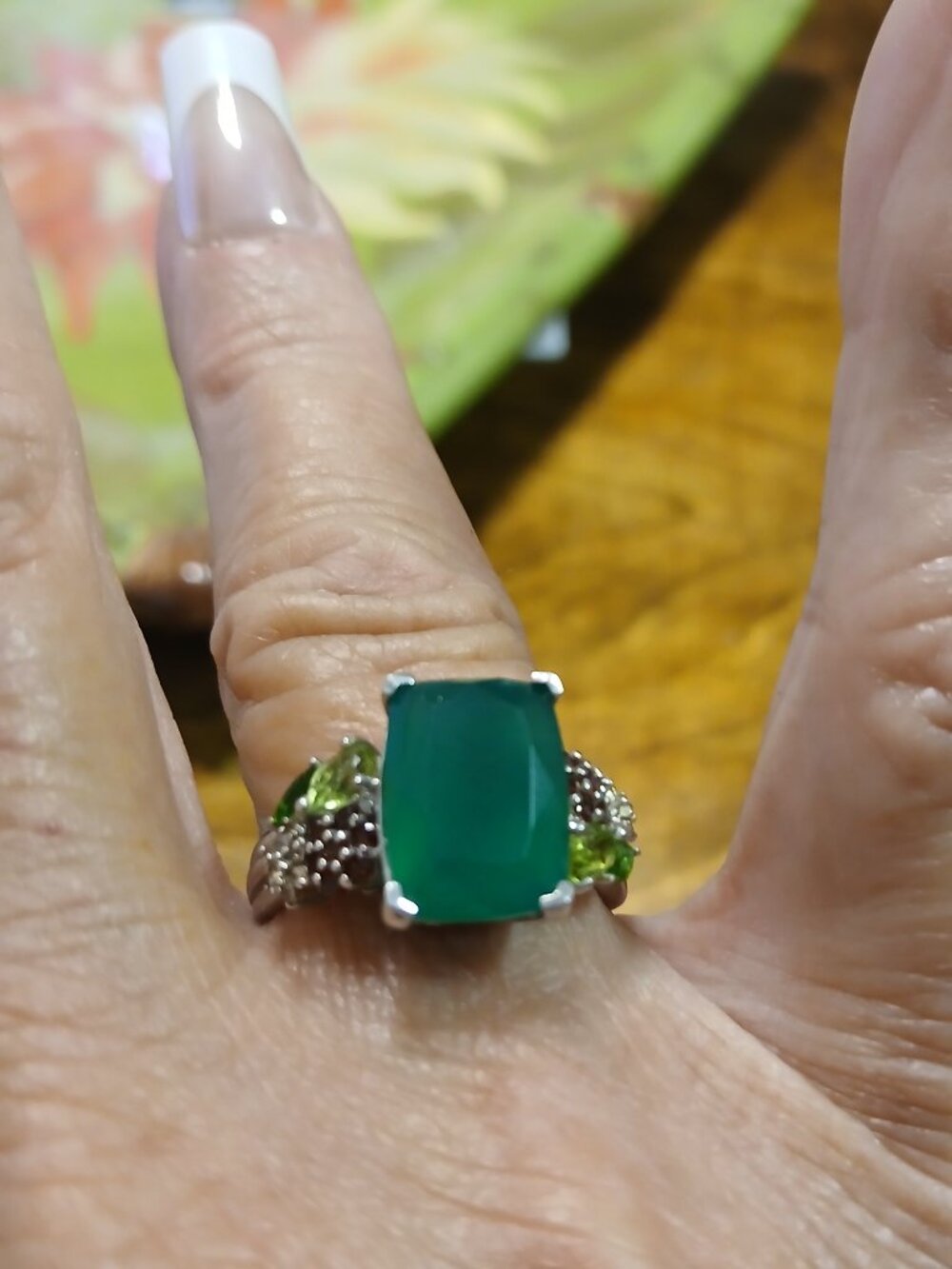 Verde Onyx Natural Gem sz 10
